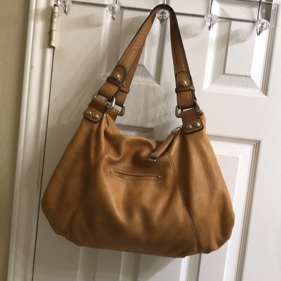 B Makowsky leather hobo with silver tone hardware - Picture 8 of 9